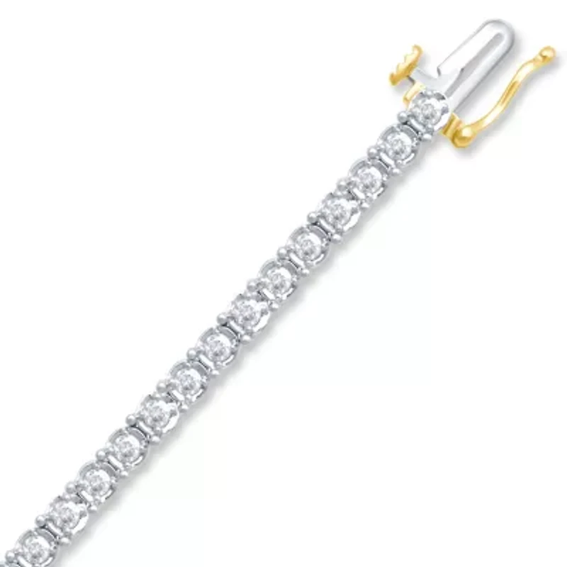 2 CT.T.W. Natural Diamond 10K Yellow Gold Bracelet