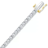 2 CT.T.W. Natural Diamond 10K Yellow Gold Bracelet