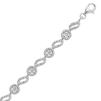 1/4 CT.T.W. Natural Diamond Sterling SIlver Tennis Bracelet