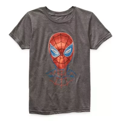 Little & Big Kid Boys Crew Neck Short Sleeve Regular Fit Spiderman Graphic T-Shirt