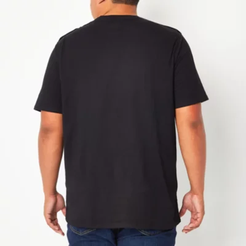 St. John's Bay Super Soft Mens Easy-on + Easy-off Crew Neck Short Sleeve Adaptive Big and Tall T-Shirt