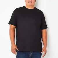 St. John's Bay Super Soft Mens Easy-on + Easy-off Crew Neck Short Sleeve Adaptive Big and Tall T-Shirt