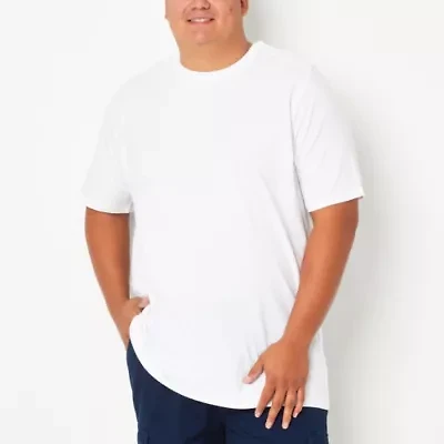 St. John's Bay Super Soft Mens Easy-on + Easy-off Crew Neck Short Sleeve Adaptive Big and Tall T-Shirt