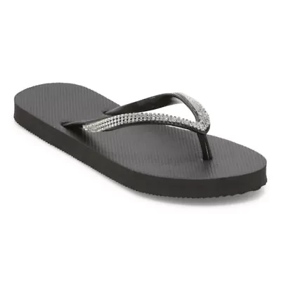 Mixit Womens Rhinestone Zori Flip-Flops