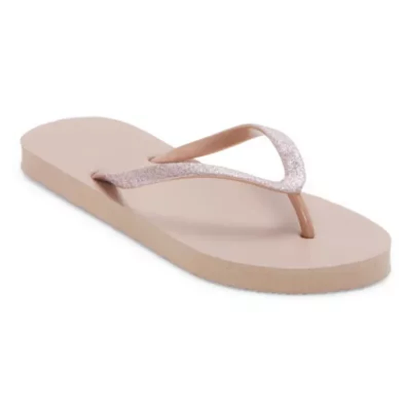 Mixit Womens Glitter Zori Flip-Flops