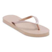Mixit Womens Glitter Zori Flip-Flops