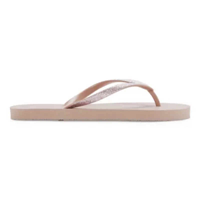 Mixit Womens Glitter Zori Flip-Flops