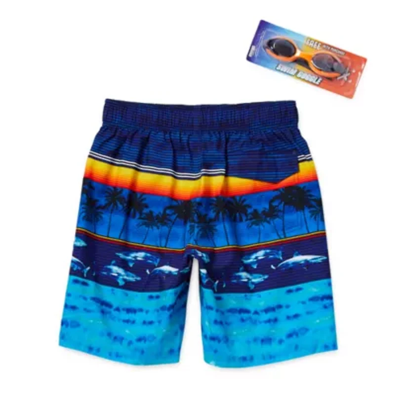ZeroXposur Above The Knee Big Kid Boys Drawstring Waist Board Shorts