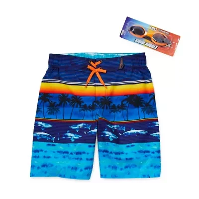 ZeroXposur Above The Knee Big Kid Boys Drawstring Waist Board Shorts