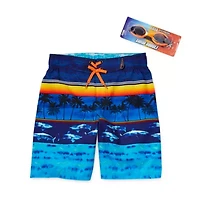 ZeroXposur Above The Knee Big Kid Boys Drawstring Waist Board Shorts