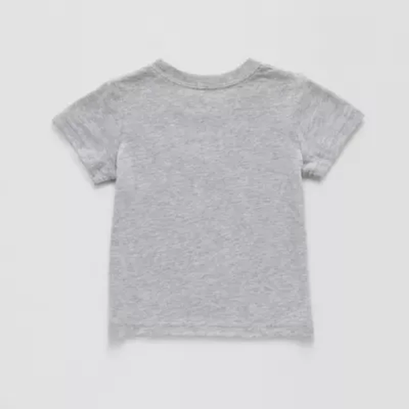 Okie Dokie Baby Boys Crew Neck Short Sleeve Regular Fit Graphic T-Shirt