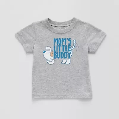 Okie Dokie Baby Boys Crew Neck Short Sleeve Regular Fit Graphic T-Shirt