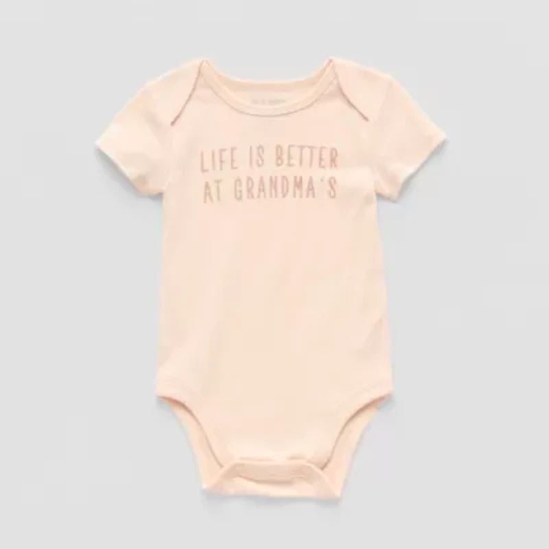 Okie Dokie Baby Unisex Crew Neck Short Sleeve Rib Bodysuit