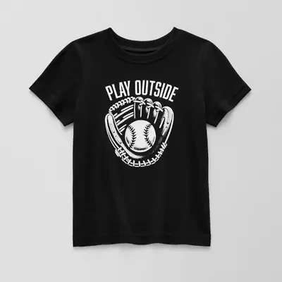 Okie Dokie Active Toddler & Little Boys Crew Neck Short Sleeve Regular Fit Graphic T-Shirt