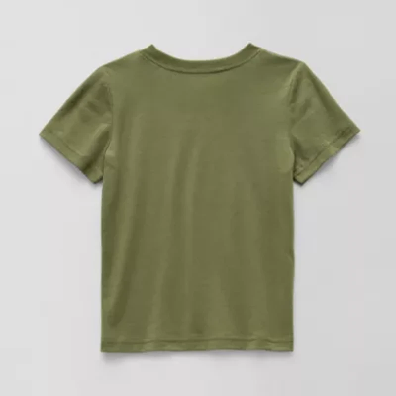 Okie Dokie Toddler & Little Boys Crew Neck Short Sleeve Regular Fit Graphic T-Shirt