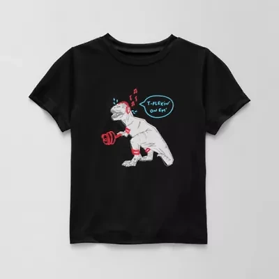 Okie Dokie Active Toddler & Little Boys Crew Neck Short Sleeve Regular Fit Graphic T-Shirt