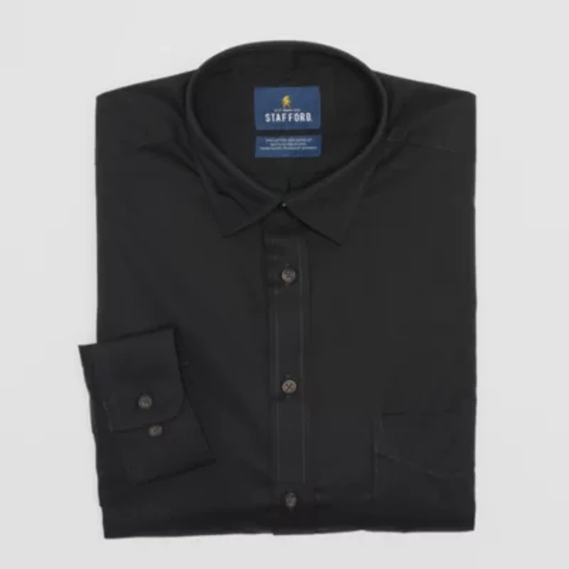 Stafford Stf Tartan Mens Regular Fit Long Sleeve Dress Shirt