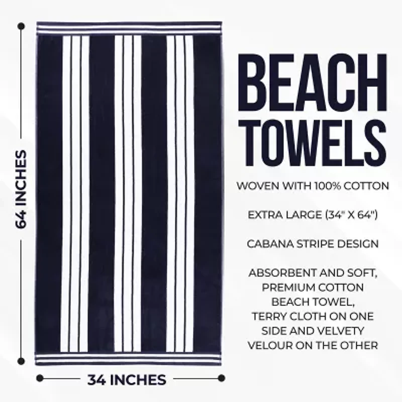 SUPERIOR® Cabana Collection | 100% Cotton Quick Dry Beach Towel