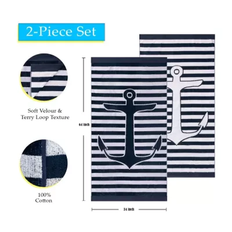 SUPERIOR® Yacht Collection | 100% Egyptian Cotton Quick Dry Beach Towel