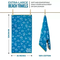 SUPERIOR® Baha Collection | 100% Cotton Quick Dry Beach Towel