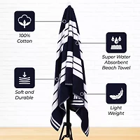 SUPERIOR® Cabana Collection |100% Cotton Quick Dry Beach Towel