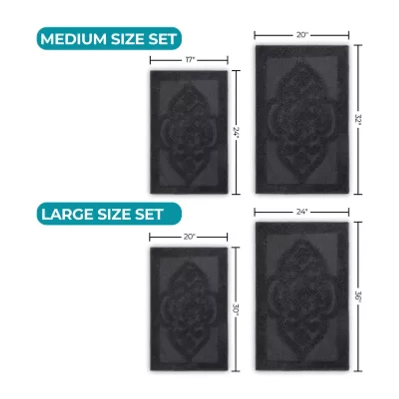 SUPERIOR® Myra 2-Pc Medallion Bath Rug