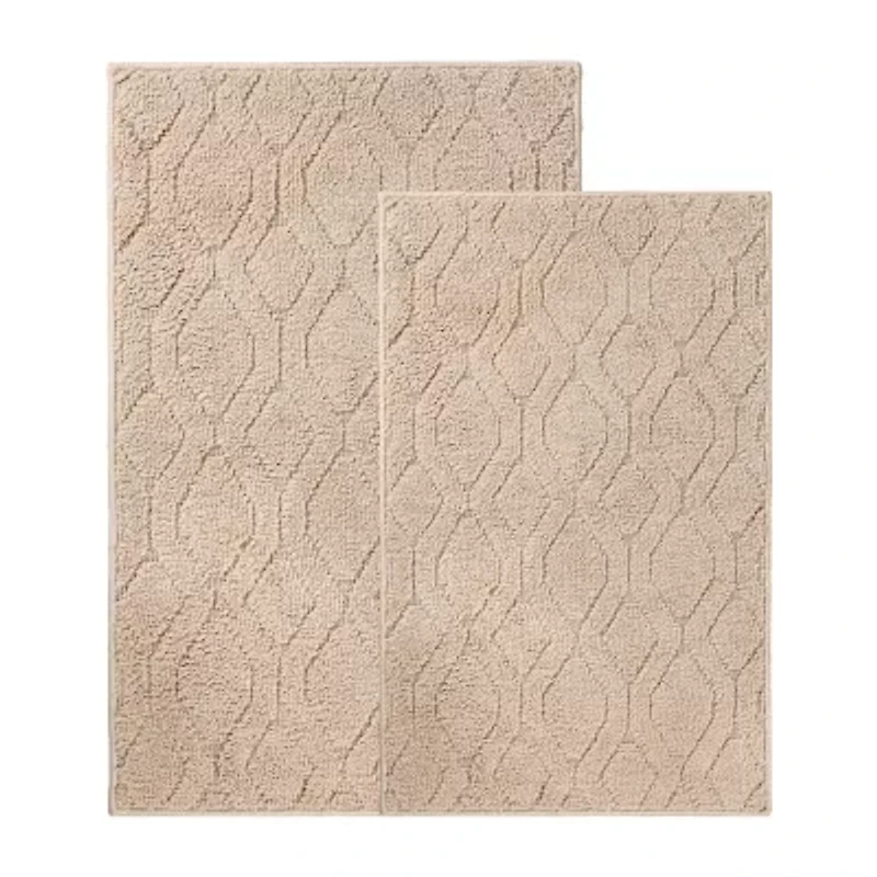 SUPERIOR® Brou 2-Pc Diamond Lattice Bath Rug