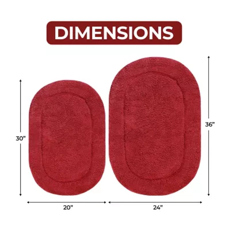 SUPERIOR® Oval Cotton 2-Pc Bath Rug