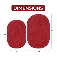 SUPERIOR® Oval Cotton 2-Pc Bath Rug