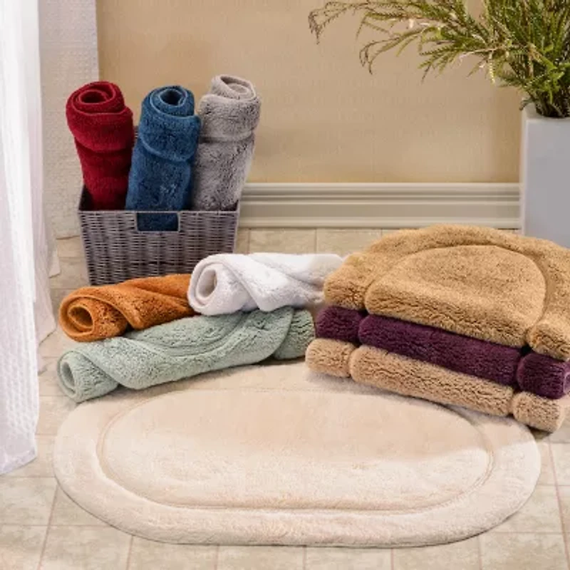 SUPERIOR® Oval Cotton 2-Pc Bath Rug