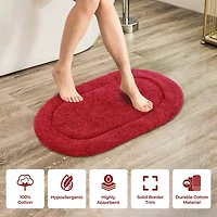 SUPERIOR® Oval Cotton 2-Pc Bath Rug