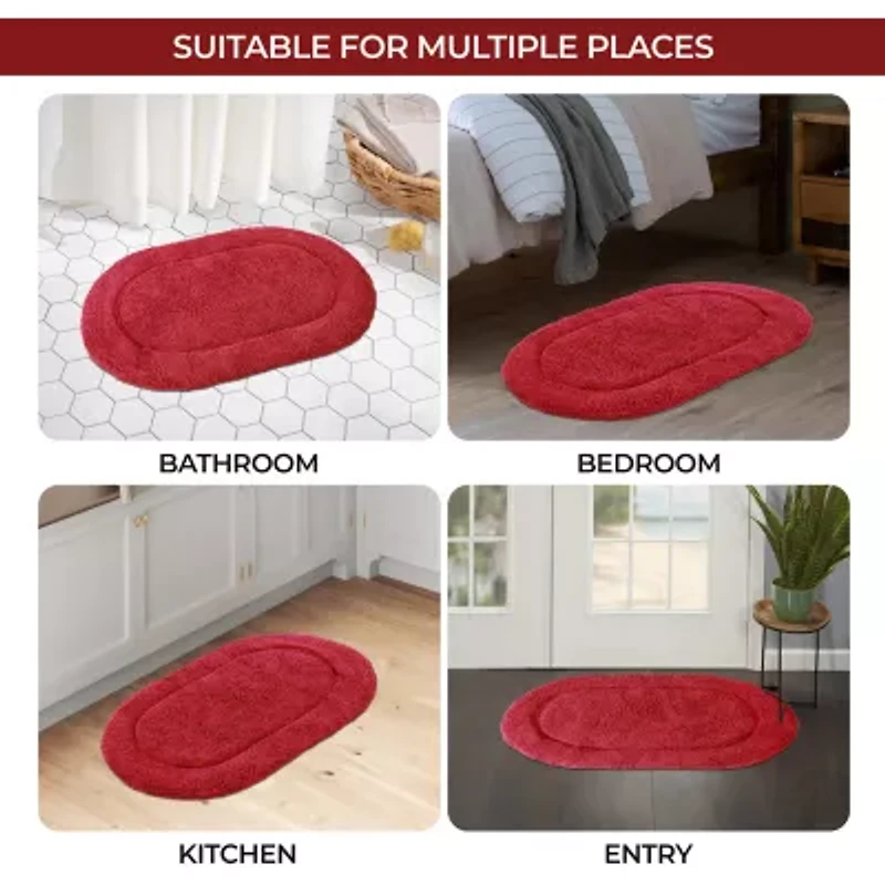 SUPERIOR® Oval Cotton 2-Pc Bath Rug