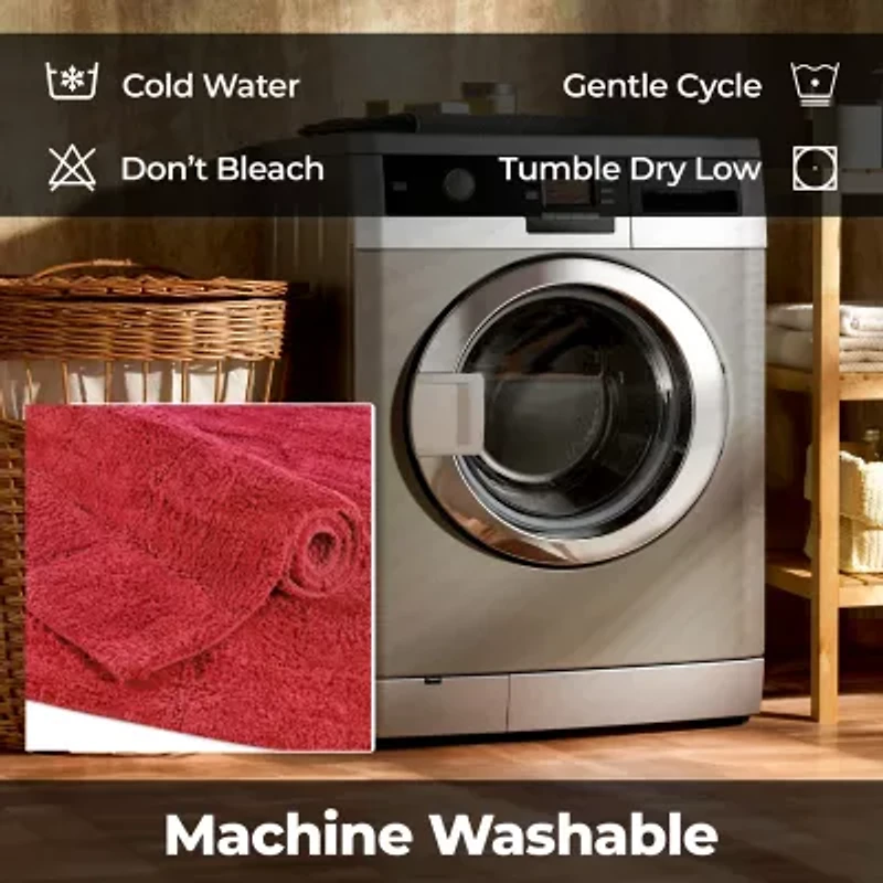 SUPERIOR® Cotton Checkers 2-Pc Bath Rug