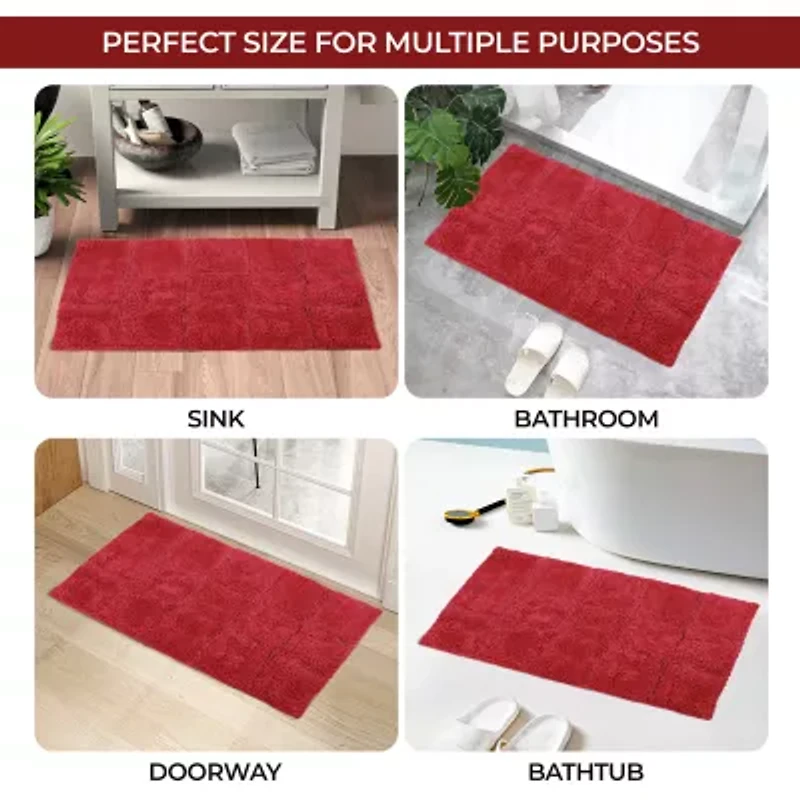 SUPERIOR® Cotton Checkers 2-Pc Bath Rug