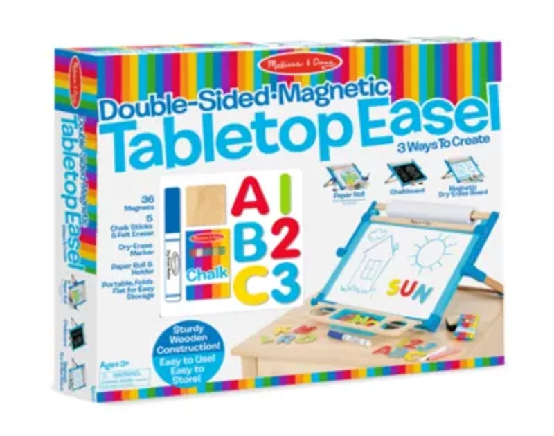 Melissa & Doug Double-Sided Magnetic Tabletop Easel Easel