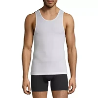 Stafford Dry + Cool Mens Round Neck Sleeveless Quick 4 Pack Tall Tank