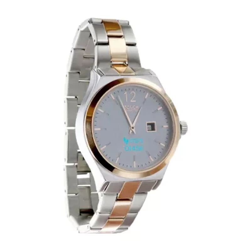iTouch Connected for Women: Silver Case with Two Toned Metal Strap Hybrid Smartwatch (38mm) 13888S-51-B35