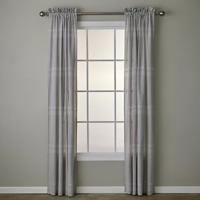 Saturday Knight Adelyn Rod Pocket Light-Filtering Set of 2 Curtain Panel