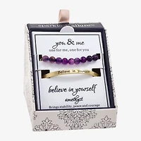 Sparkle Allure You & Me Womens 2-pc. Purple Amethyst 14K Gold Over Brass Bracelet Set