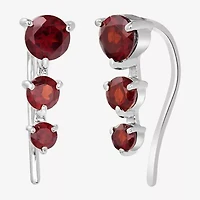 Silver Treasures Genuine Stone Sterling Silver Ear Climbers