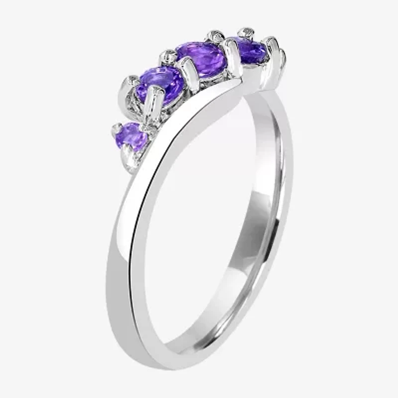 Silver Treasures Genuine Stone Sterling Band