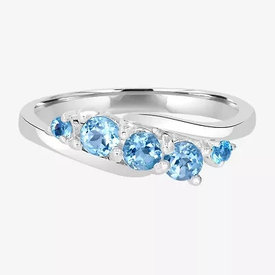 Silver Treasures Genuine Stone Sterling Band