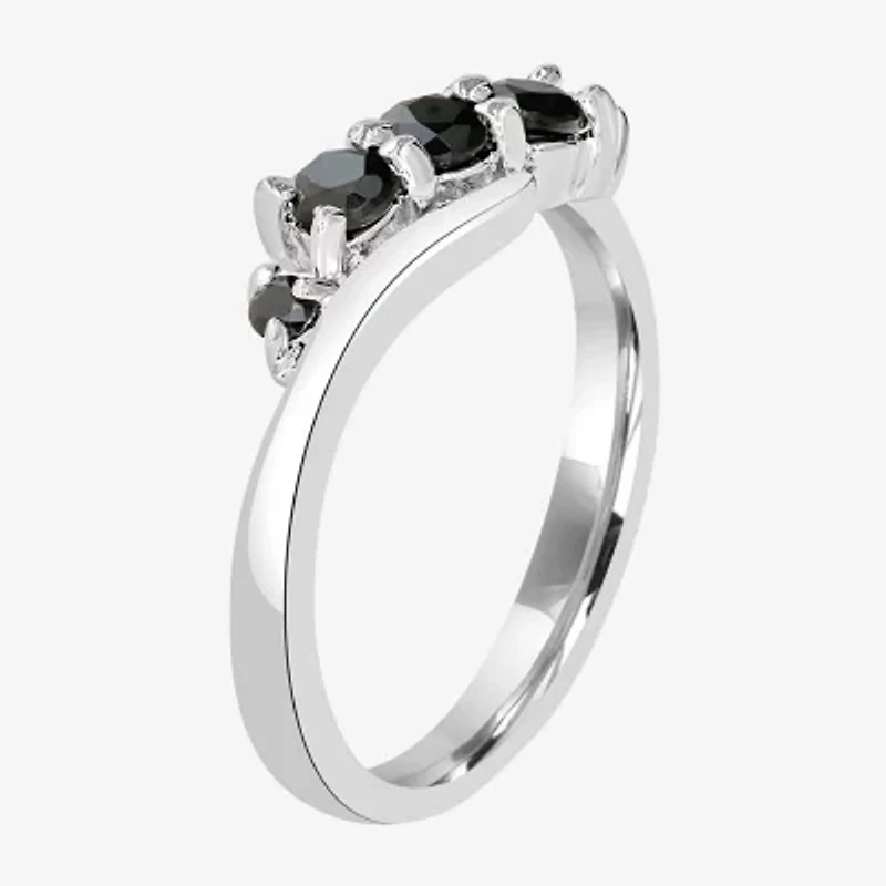 Silver Treasures Genuine Stone Sterling -Stone Band