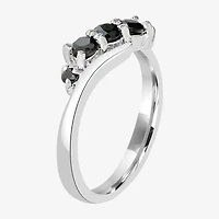 Silver Treasures Genuine Stone Sterling -Stone Band