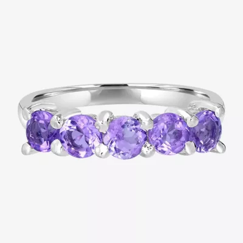 Silver Treasures Genuine Stone Sterling Band