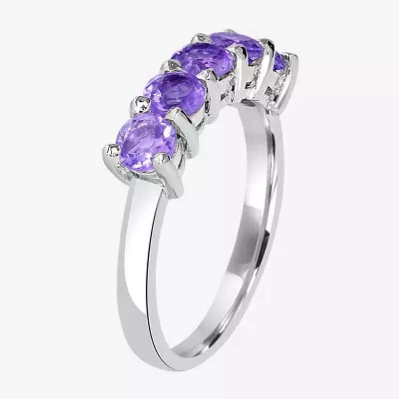 Silver Treasures Genuine Stone Sterling Band