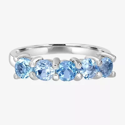 Silver Treasures Genuine Stone Sterling Band