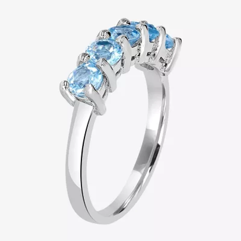 Silver Treasures Genuine Stone Sterling Band