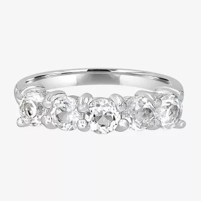 Silver Treasures Genuine Stone Sterling Band