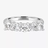 Silver Treasures Genuine Stone Sterling Band